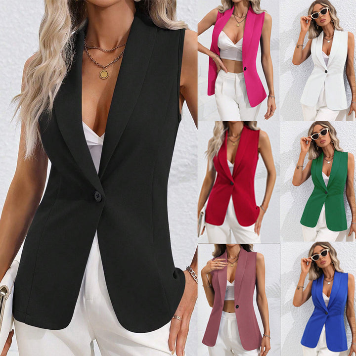 Sleeveless jacket for women with an elegant cut and a fitted silhouette Lune London