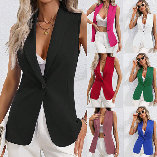 Sleeveless jacket for women with an elegant cut and a fitted silhouette Lune London