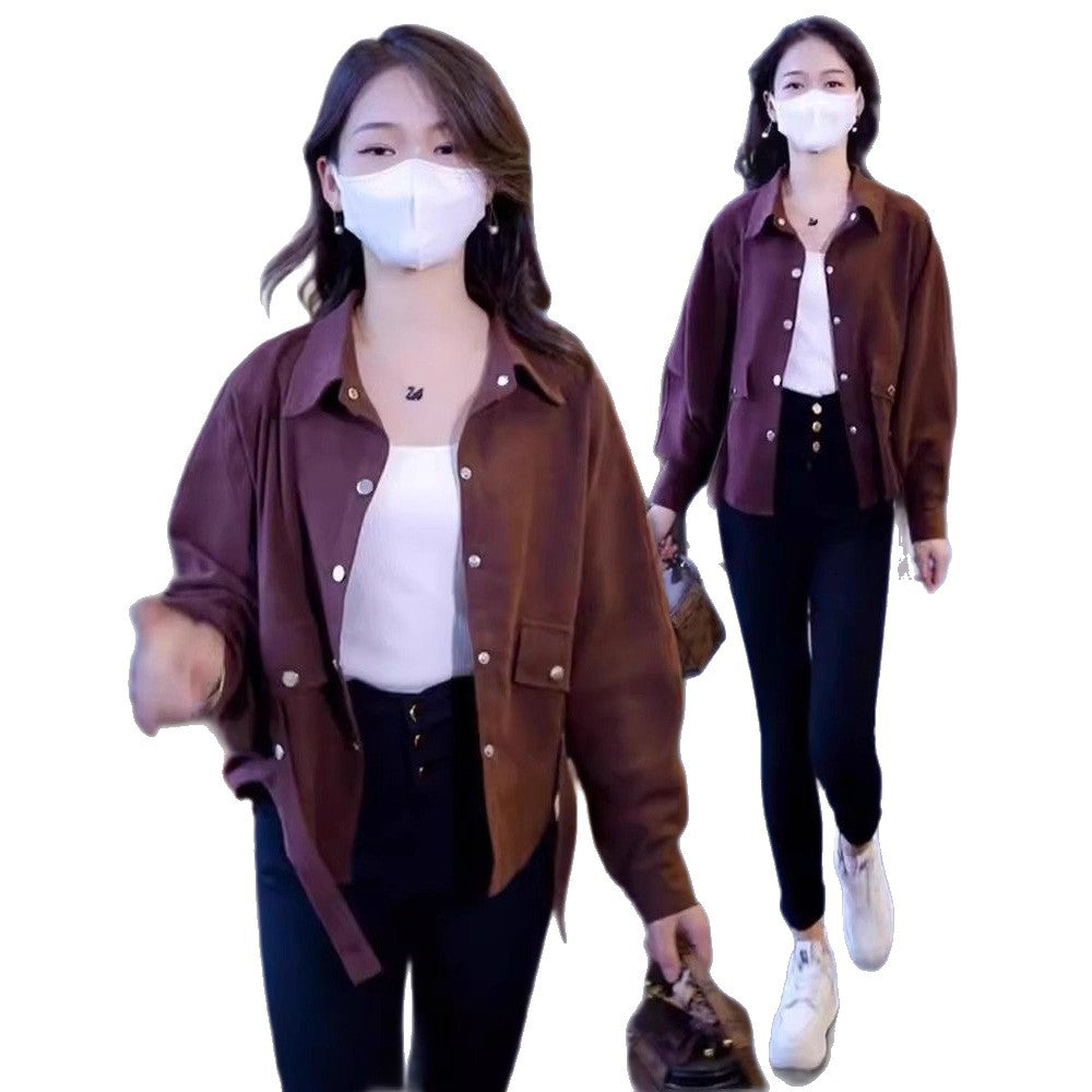 Veste décontractée pour femme en coton velouté Chic & Stil