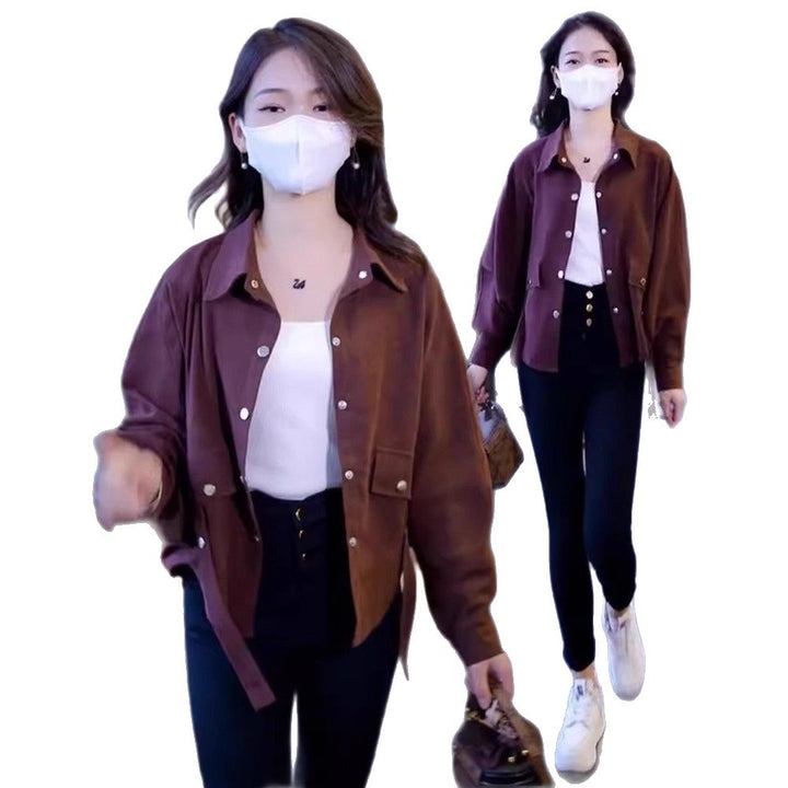 Veste décontractée pour femme en coton velouté Chic & Stil