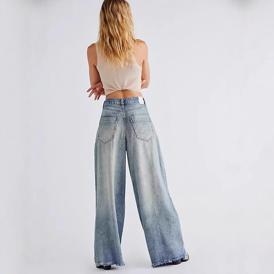 Women's Wide High-Waist Jeans Lune London