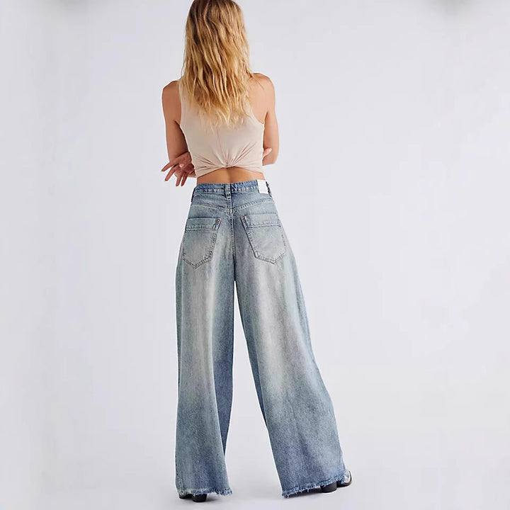 Women's Wide High-Waist Jeans Lune London