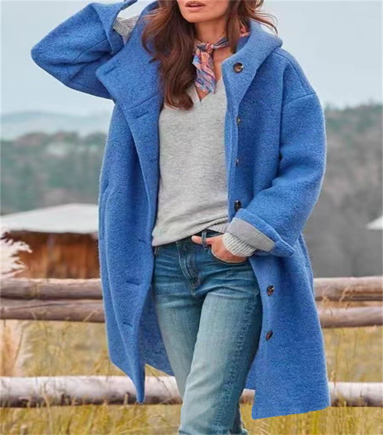 Ladies Oversized Chic Wool Coat
