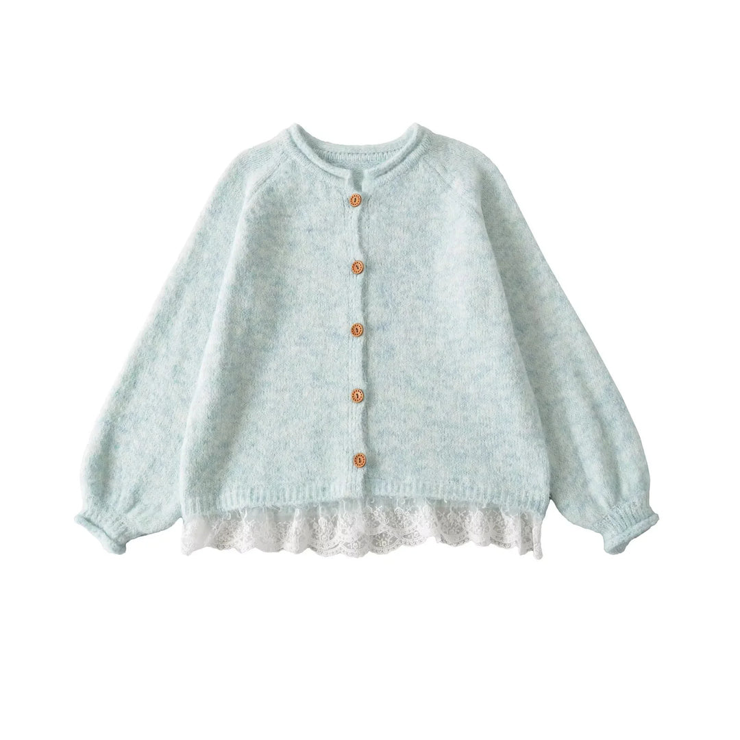 Ladies Elegant Knitted Vest with Lace and Chic Button Detail and Style