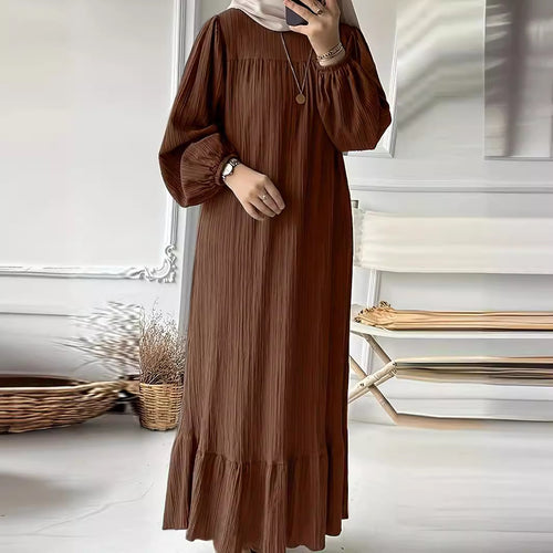 Maxi dress for ladies in lightweight cotton blend Lune London