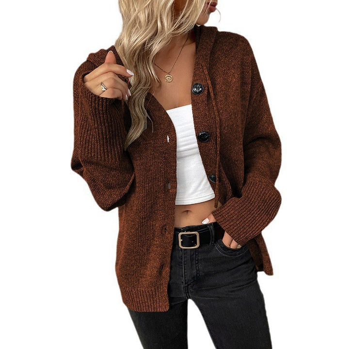 Cardigan à capuche pour femmes avec texture grossière Chic & Stil