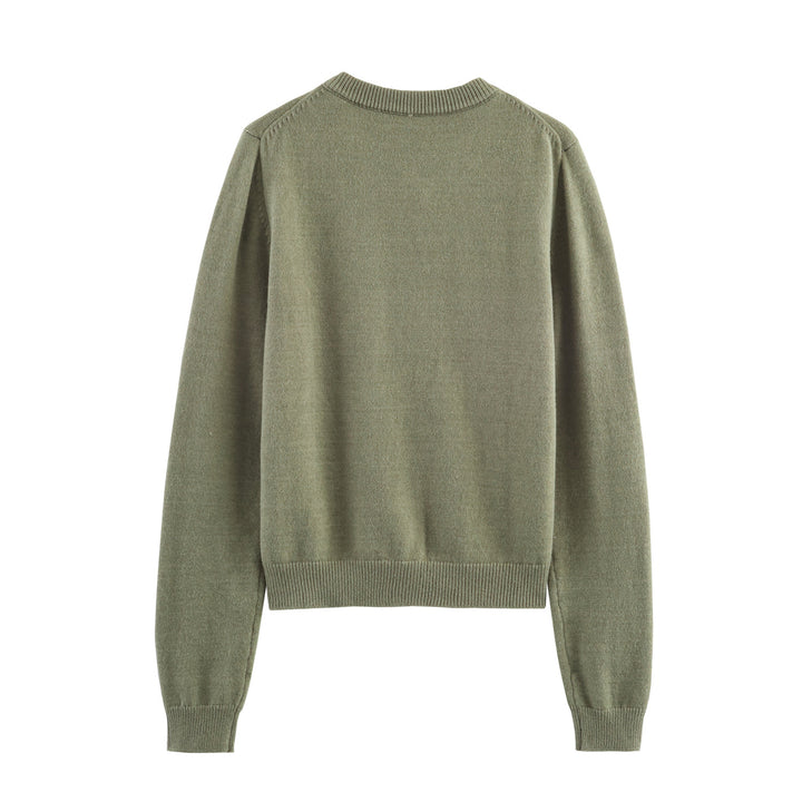Womens knit jacket with button closure and fine woven structure Lune London