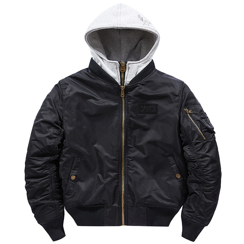 Men's bomber jacket with removable hood and practical pockets Lune London