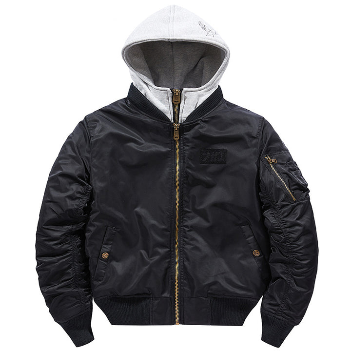 Men's bomber jacket with removable hood and practical pockets Lune London