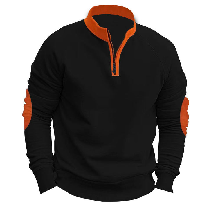 Men's sweatshirt with textured zipper Lune London