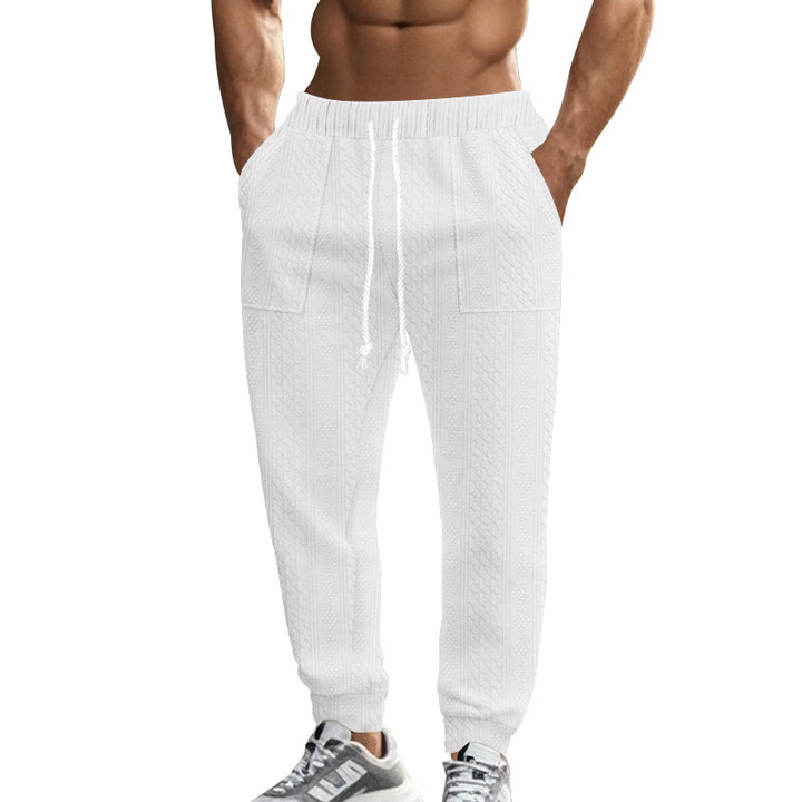 Men's leisure pants with a structured design and practical side pockets Lune London