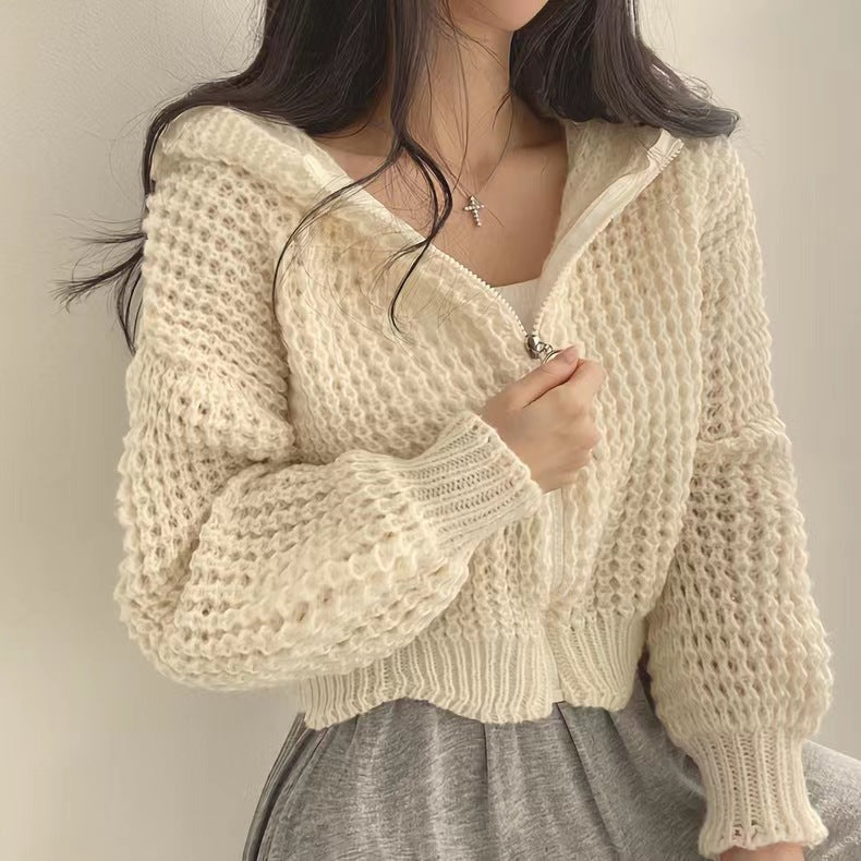 Cardigan féminin tendance avec fermeture éclair et coupe ample Chic & Stil