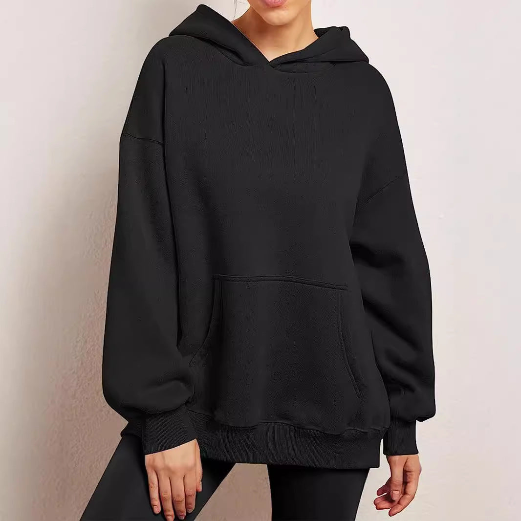 Ladies Oversized Hoodie with practical pockets and a soft lining Lune London