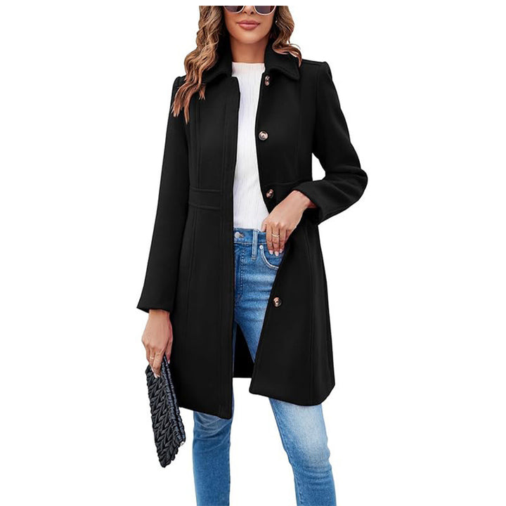 Classic wool coat for women with a trendy cut and functional details Lune London