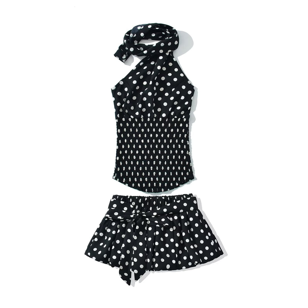 Dress for women with elastic waist and elegant tie straps Lune London