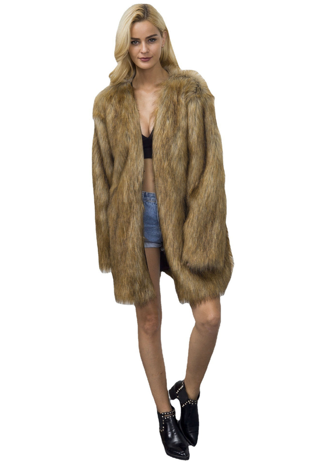 Ladies luxurious winter jacket in faux fur with oversized trendy design Lune London