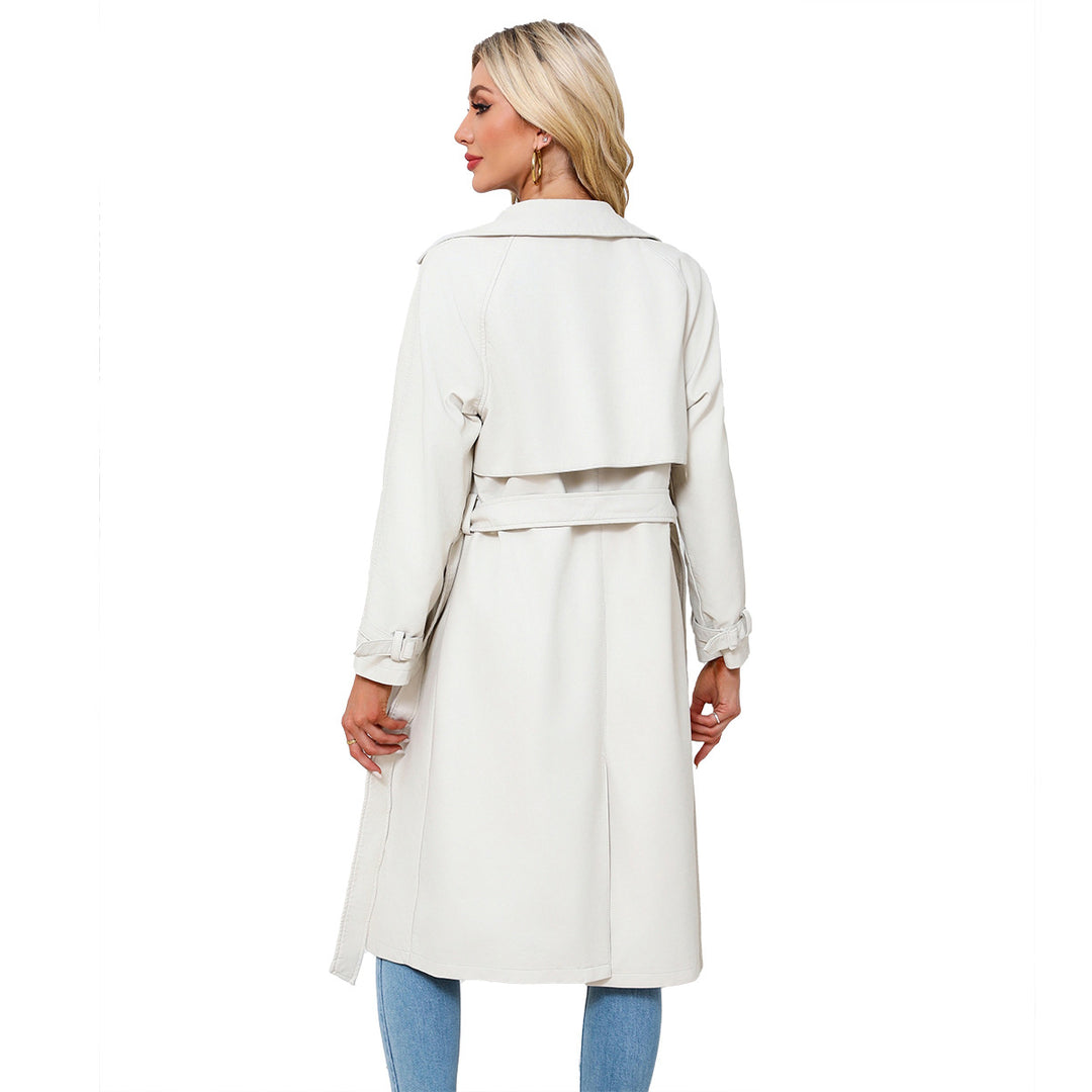 Fashion trench coat for women in high-quality faux leather Lune London