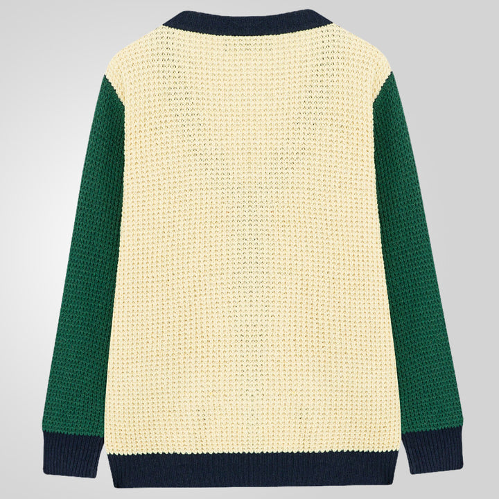 Men's knit jacket with contrasting colors and practical pockets Lune London