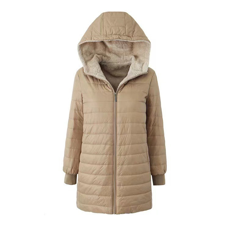 Ladies winter coat lined with high collar and warm lining Lune London