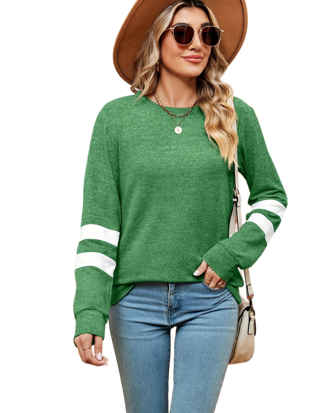 Sporty sweatshirt for women with decorative band details Lune London
