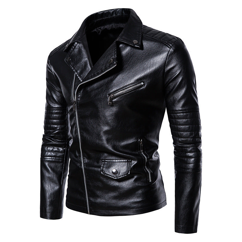 Stylish biker jacket for men with asymmetrical zipper and practical pockets Lune London
