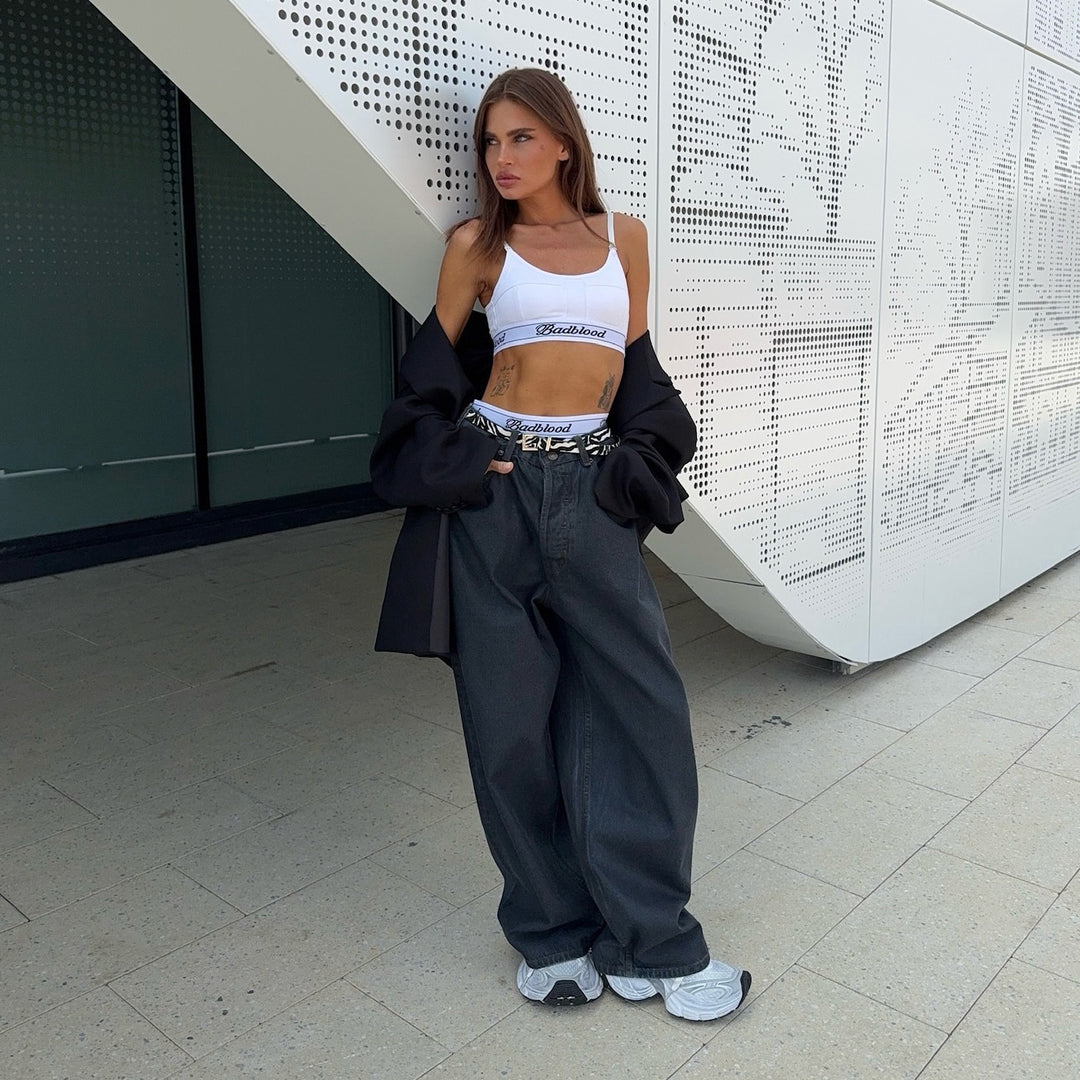 Wide jeans for women with high waist fashionable Lune London