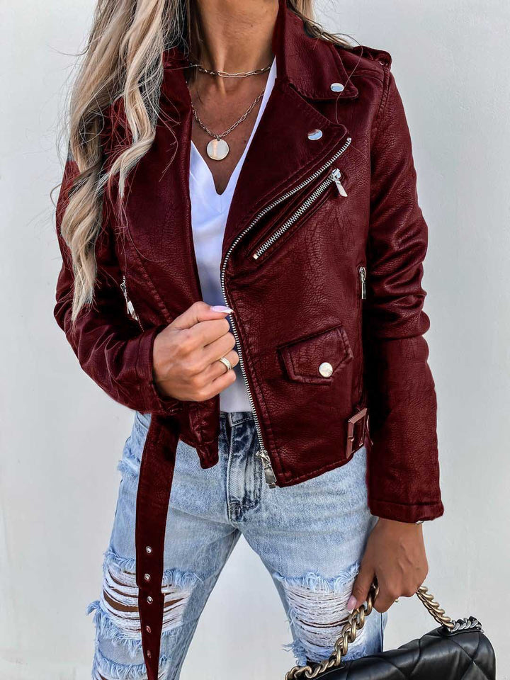 Lune London Women's Biker Jacket in Faux Leather