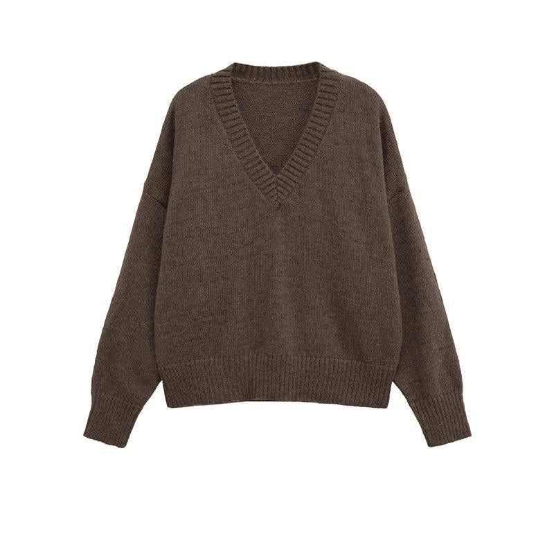 Comfortable women's sweater with a high-quality V-neck in wool Lune London