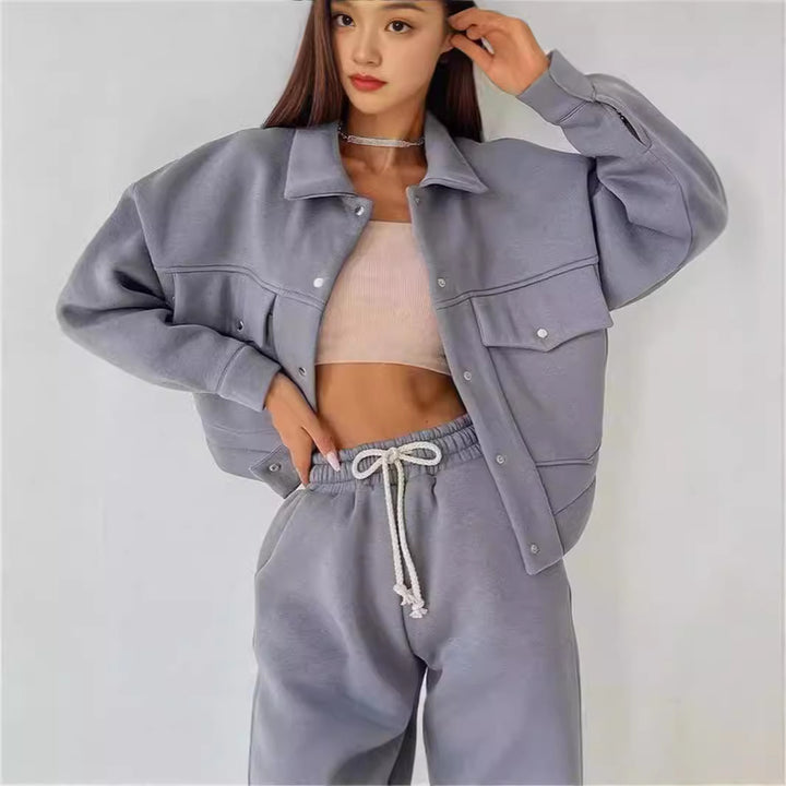 Casual sweatshirt set for women with stylish jacket and comfortable joggers Lune London