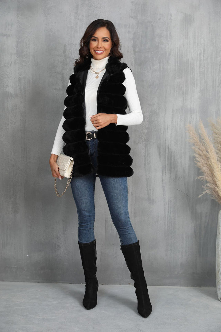 Chic Long Plush Fur Vest for Women