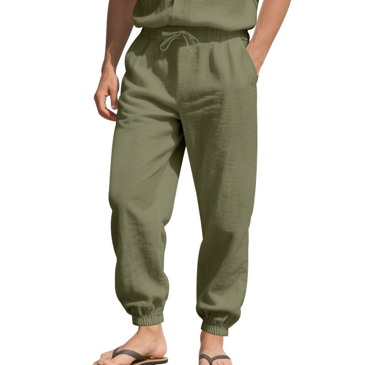 Men's leisure jogger pants with elastic waistband and side pockets Lune London