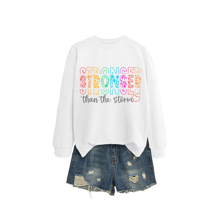 Sweat-shirt pour femmes avec lettrage motivant et coupe décontractée Chic & Stil
