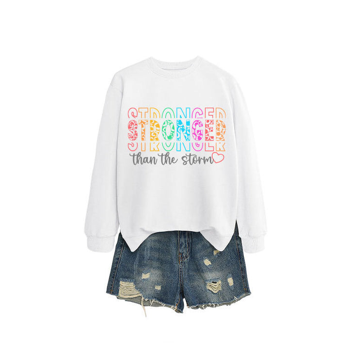 Sweat-shirt pour femmes avec lettrage motivant et coupe décontractée Chic & Stil