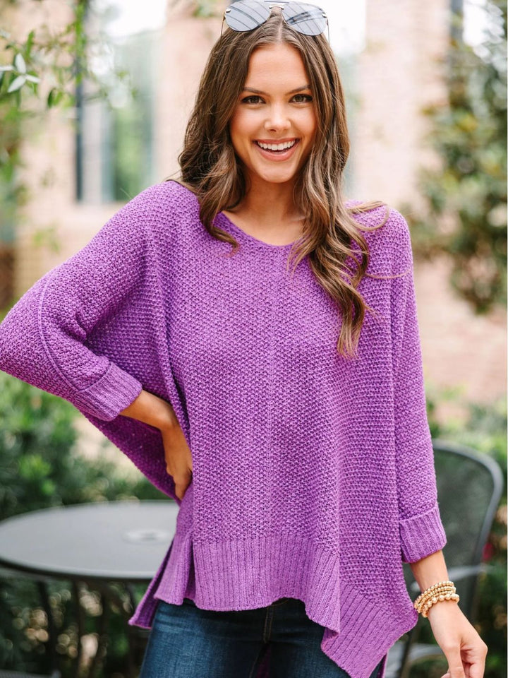 Casual knit sweater for women with side pockets and loose fit Lune London