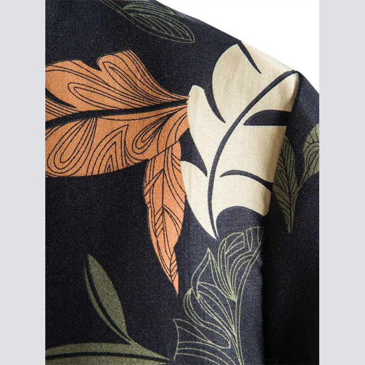 Short sleeve shirt for men with floral pattern and high quality cotton Lune London
