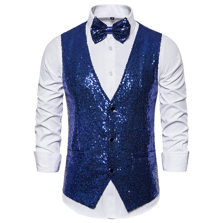 Elegant sequin jacket for men with a classic cut and practical bow tie Lune London