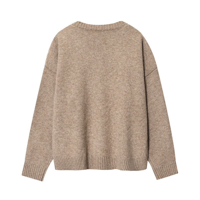 Pull femme en V en laine douce Chic & Stil