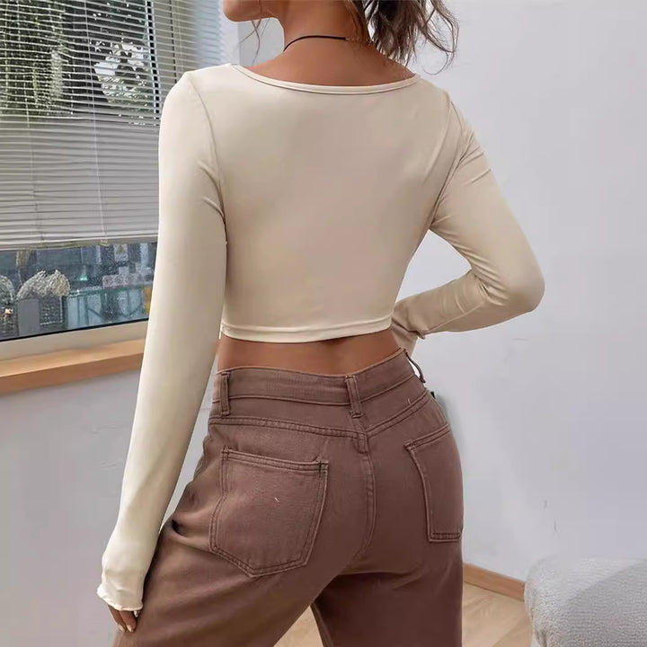 Fitted long sleeve shirt for women with a trendy knot detail Lune London
