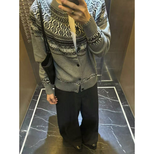 Women's knitted jacket with Norwegian pattern Lune London