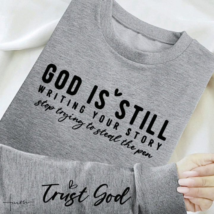 Pull femme avec imprimé inspirant et coupe décontractée Chic & Stil