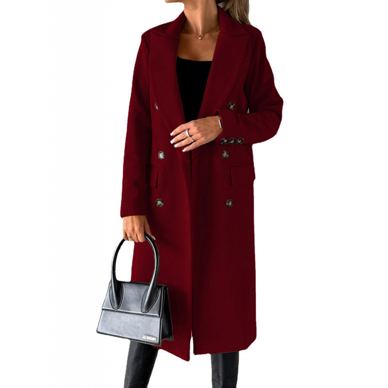 Ladies Elegant Double-Breasted Coat with Ultra-Modern Cut Lune London