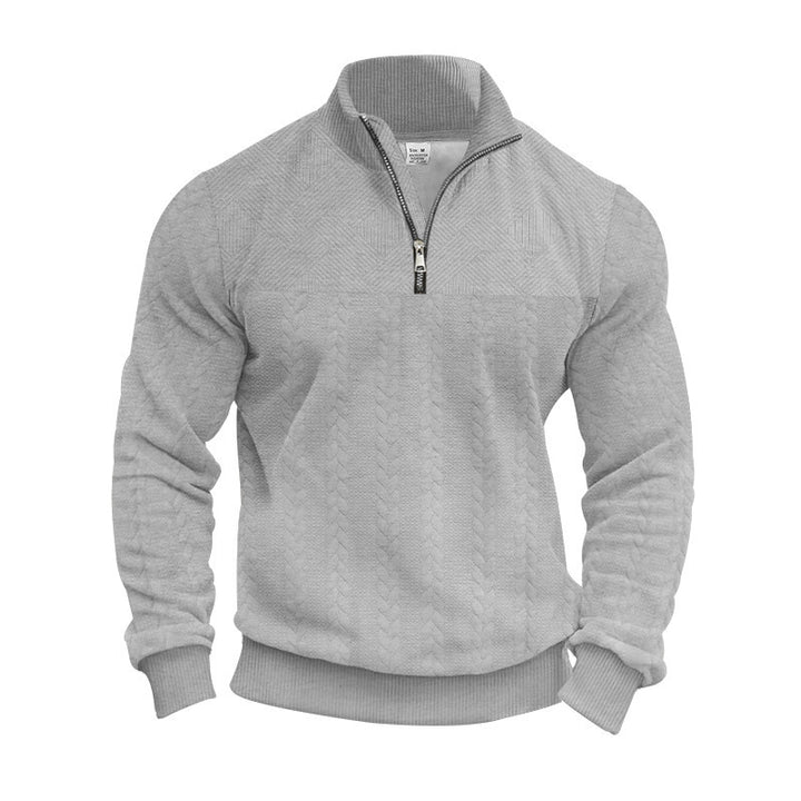Structured sweater for men with half-zip Lune London