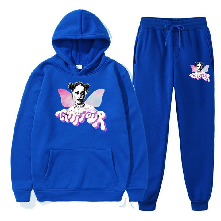 Women's sweatshirt and jogging pants set with creative graphic design Chic & Stil