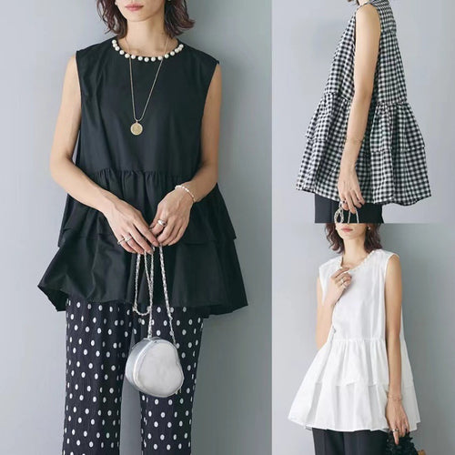 Ladies Fluid Peplum Top and Polka Dot Pants Set Lune London