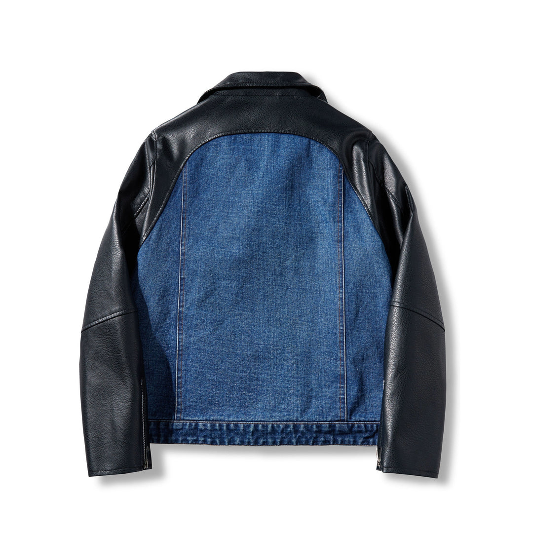 Lune London faux leather and denim jacket for men