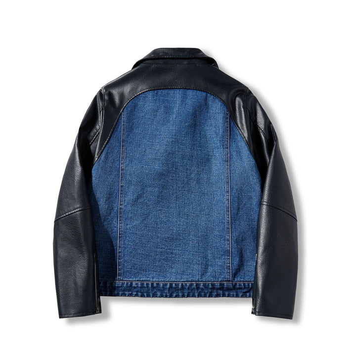 Lune London faux leather and denim jacket for men