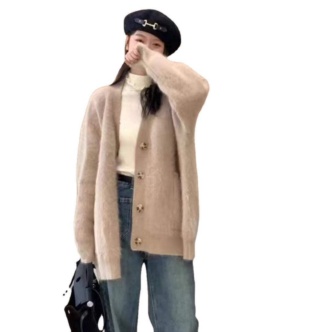 Cardigan confortable pour femmes avec patte de boutonnage Chic & Stil