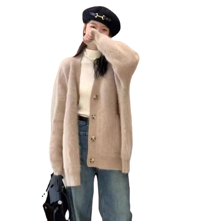 Cardigan confortable pour femmes avec patte de boutonnage Chic & Stil