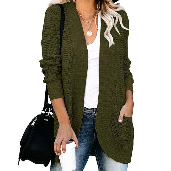 Women's knitted jacket with a loose fit and practical pockets Lune London