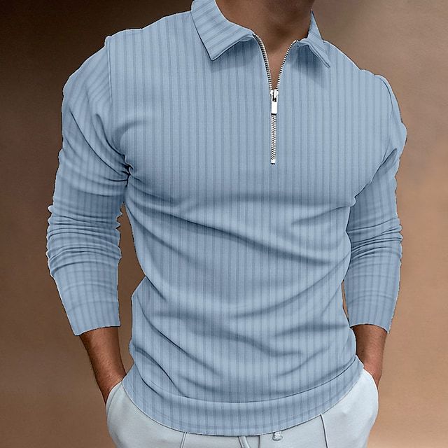 Men's Stylish Polo Shirt with Zipper Lune London